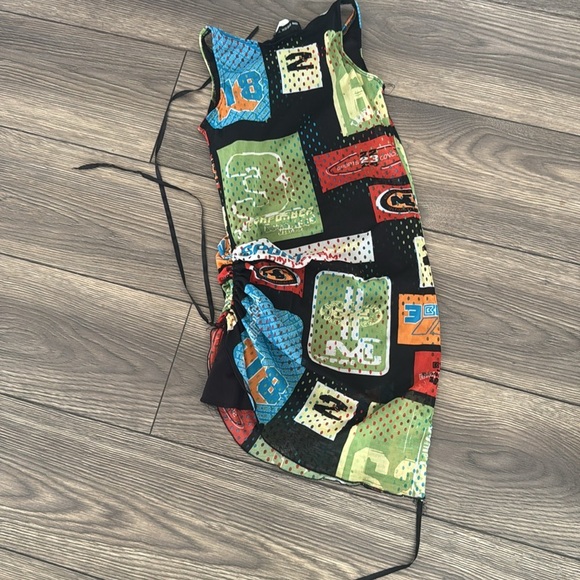 Un Deux Trois Multicolor Graphic mini Dress - Picture 4 of 8